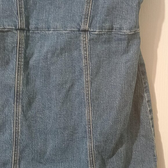Art Class/Mini Dress/Girls XXL 18/Blue Denim/Square Neck Trendy Cute - Picture 9 of 10